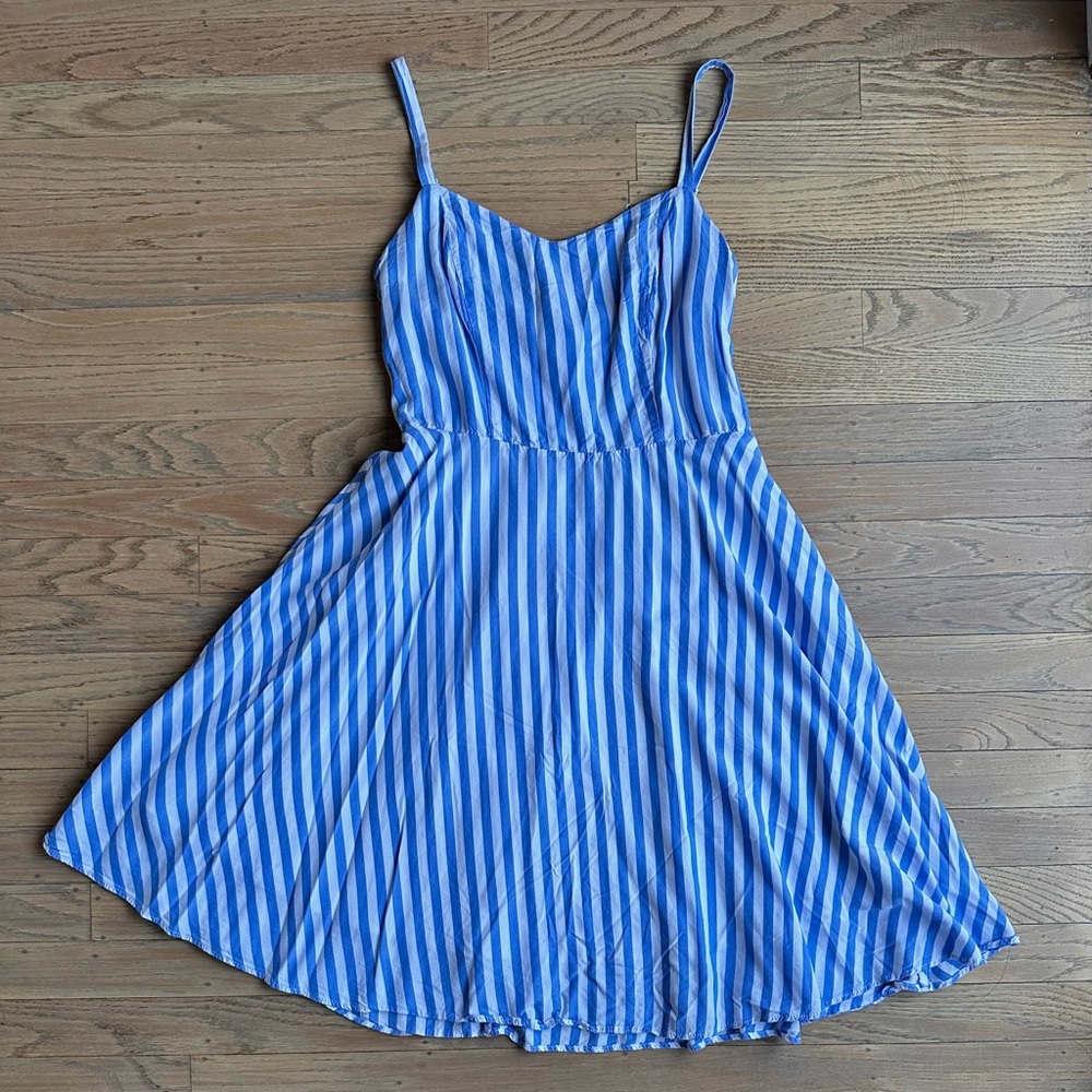 OLD NAVY Blue and White Striped Cami Dress | size: small
